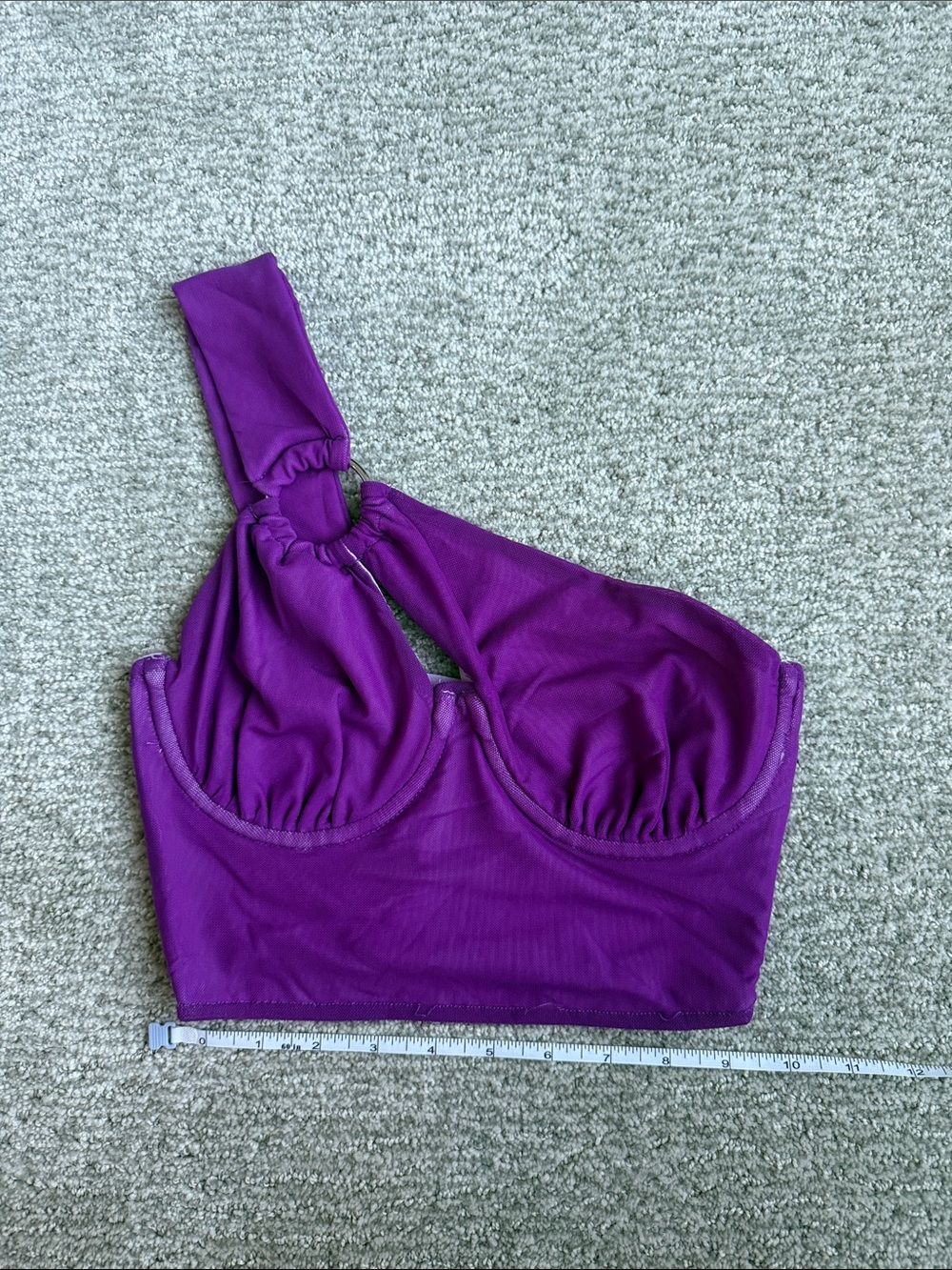 Superdown Purple Asymmetric One-Shoulder Top Size XS
